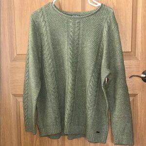 Green Cable Knit Sweater